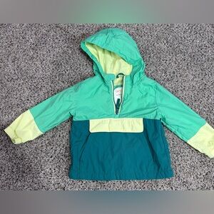 Cat & Jack Rain Jacket Lightweight/Pullover Size 2T- Green and Yellow